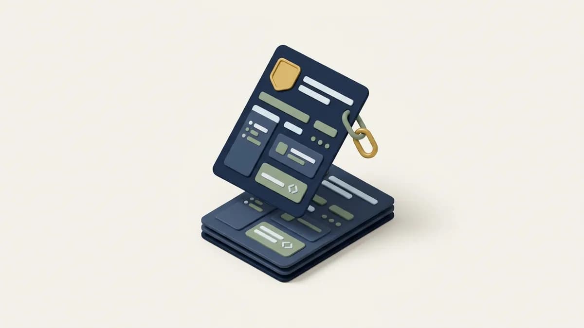 A report with an empty badge slot for an agency's brand and a share link attached